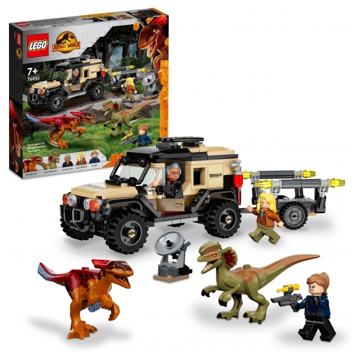 LEGO Jurassic World - Transporte del Pyrorraptor y el Dilofosaurio a partir de  7 años - 76951