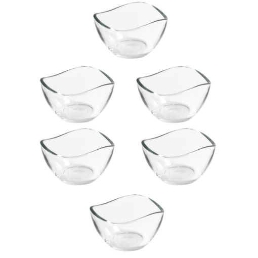 Lot De 6 Bols à Dessert En Verre 300 Ml – Sans Plomb, Polyvalents Pour Crème, Pudding, Glace – Lavables Au Lave-Vaisselle