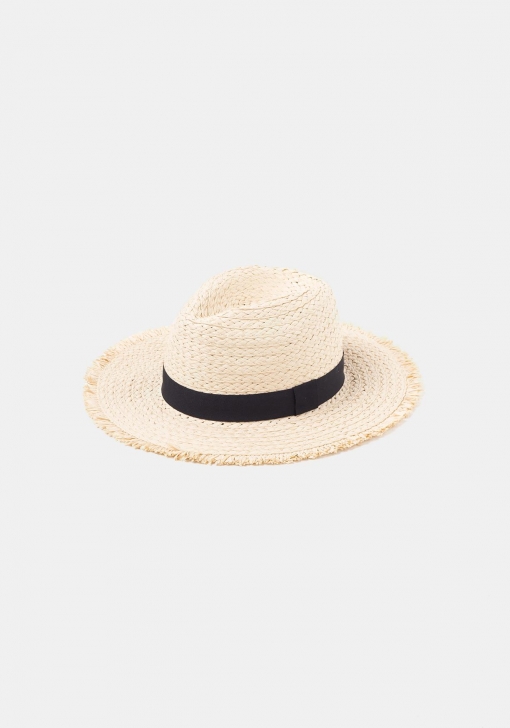 Sombrero de playa con flecos de Mujer