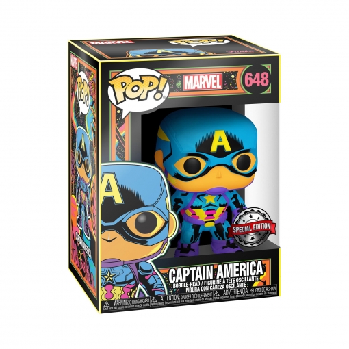 Figura Funko Pop! Marvel: Black light - Captain América