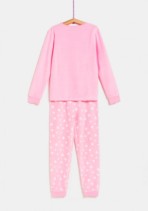 Pijama de manga larga estampado de Niña TEX
