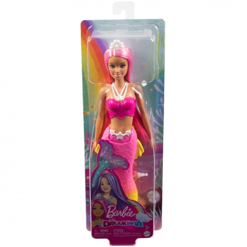 Barbie Dreamtopia Sirena Pelo Rosa con Corona, +3 años