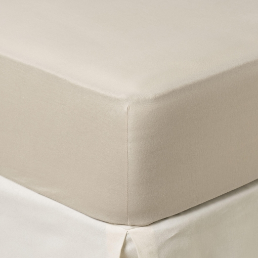 Marca Easy Dort Color Crudo Natural Juego de 3 sábanas bajeras de algodón 40 x 80 cm Extensible a 40 x 90 cm 