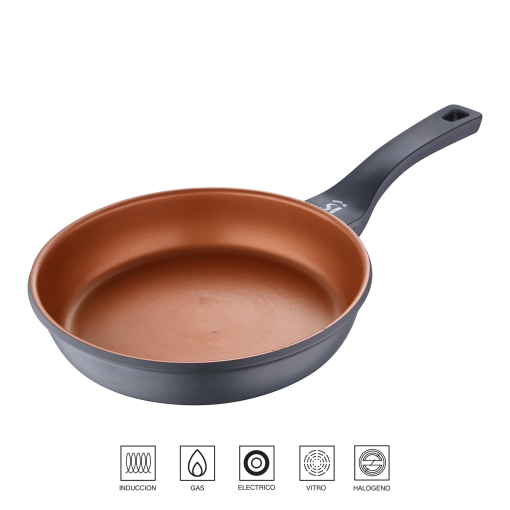 Ustensile Cuisine Bronze Faitout SAN IGNACIO 24cm - Antiadhésif, Fonte Aluminium, Tous Feux Faitout Antiadhesif