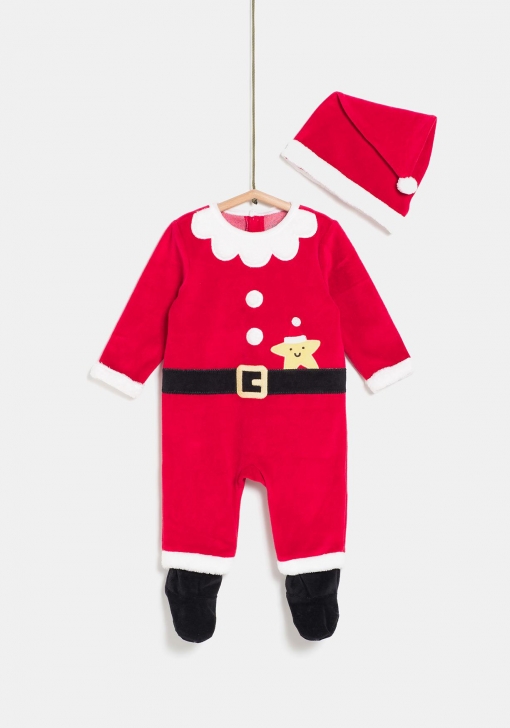 Pijama pelele con estampado y gorro Papá Noel Unisex TEX