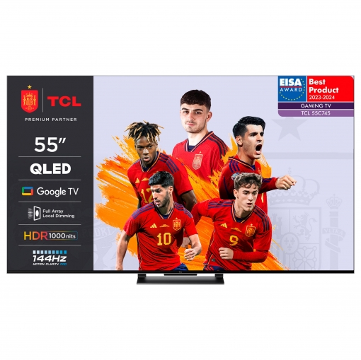 TV QLED 55" (139,7 cm) TCL 55C745X1, 4K UHD, Smart TV