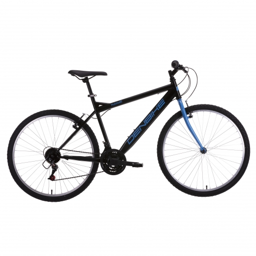 Bicicleta de Montaña Denbike, 26'', Acero, 18 Velocidades - Negra/Azul