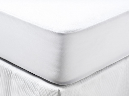 Protector de Colchón Rizo Impermeable Absorbente TEX HOME Cama 105 cm Blanco
