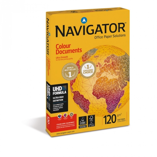 Paquete 250 Hojas Navigator Color 120 gr DIN A4