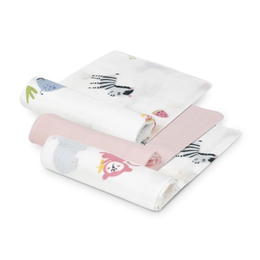 Interbaby MUSSOLA 1,20 x 1,20 MOD STAR BIANCO/ROSA