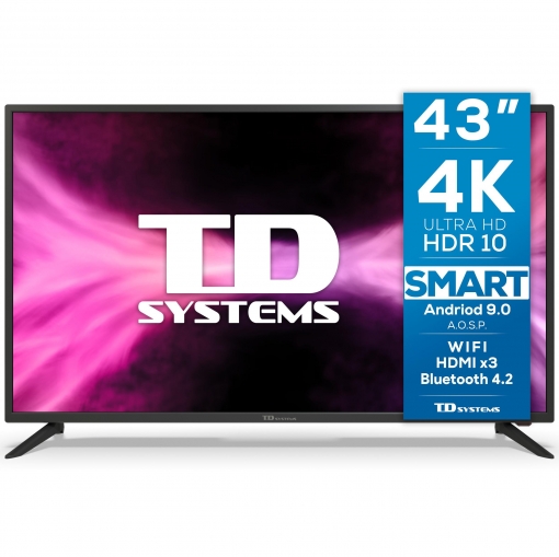 Comiendo Aprendiz simpático TV LED 109,22 cm (43") TD Systems K43DLG12US, 4K UHD, Smart TV | Ofertas  Carrefour Online