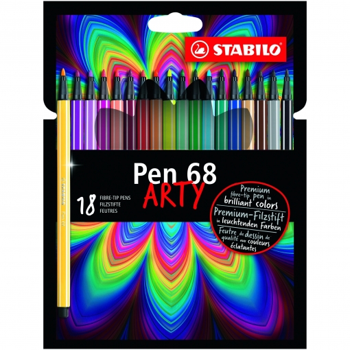 Rotuladores Premium STABILO Pen 68 ARTY Line 18 ud