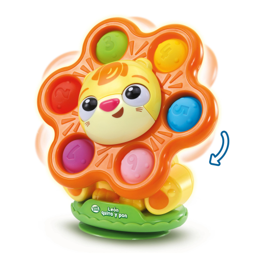 Juguetutto – Carraca Infantil Con Forma De León, Juguete De Madera Musical Para Bebés, Estimula La Coordinación Y El Oído, Tamaño 17x11 Cm