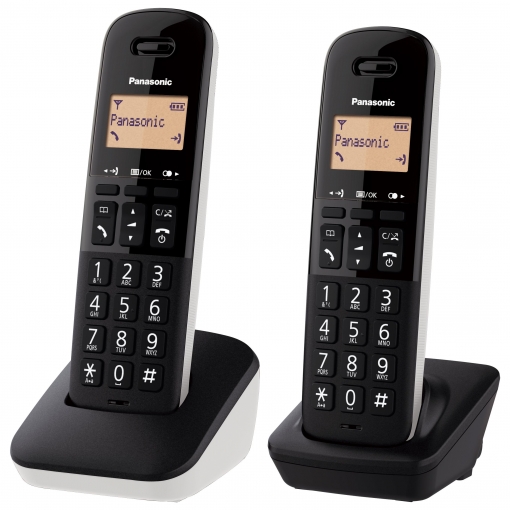 Teléfono Inalámbrico Panasonic KXTGB612SPW Duo - Blanco/Negro