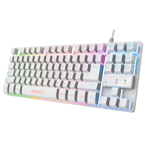 Teclado Gaming Trust GXT833W THADO TKL - Blanco | Ofertas