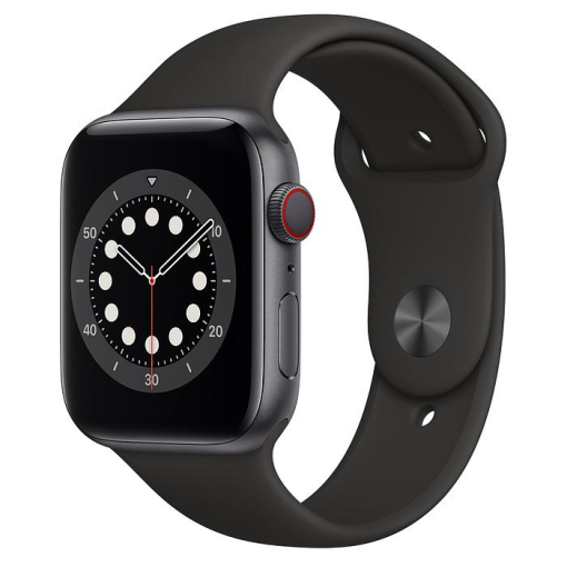 Apple Watch Series 6 GPS + Cellular 44mm de Aluminio Gris Espacial y Correa  Deportiva Negra | Las mejores ofertas de Carrefour