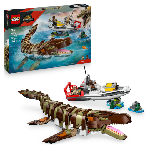 LEGOJurassic World Mosasaurus Construible Misión Naval, Juguete de