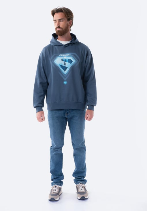 Sudadera Con Capucha Multicolor Para Hombre - Tejido Suave, Mangas Largas Y Costuras Modernas, Talla Large