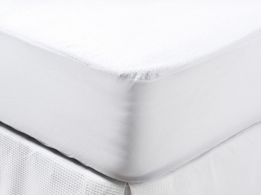 Protector de Colchón Rizo Impermeable Transpirable y Antiácaros TEX HOME Cama 90 cm Blanco