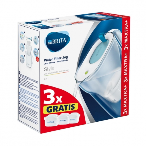 Pack de Agua Filtrada BRITA Style 3 Filtros Maxtra+ - Azul | ofertas de Carrefour