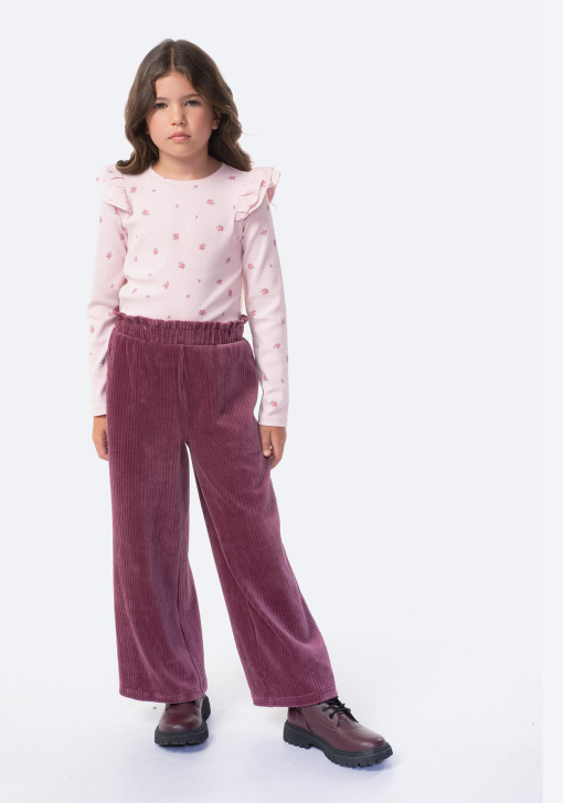 Camiseta de manga larga con volantes de Niña TEX | Ofertas Carrefour Online