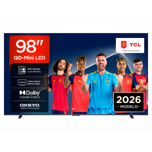 TV Miniled 98'' (248,92 cm) TCL 98P8L con IA, 4K Mini LED, 144Hz