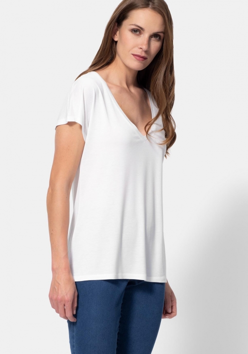 Camiseta manga corta lisa sostenible para Mujer TEX 