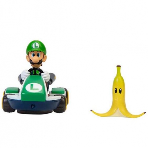 Luigi Mario Kart Vehículo Megagiros con Platano