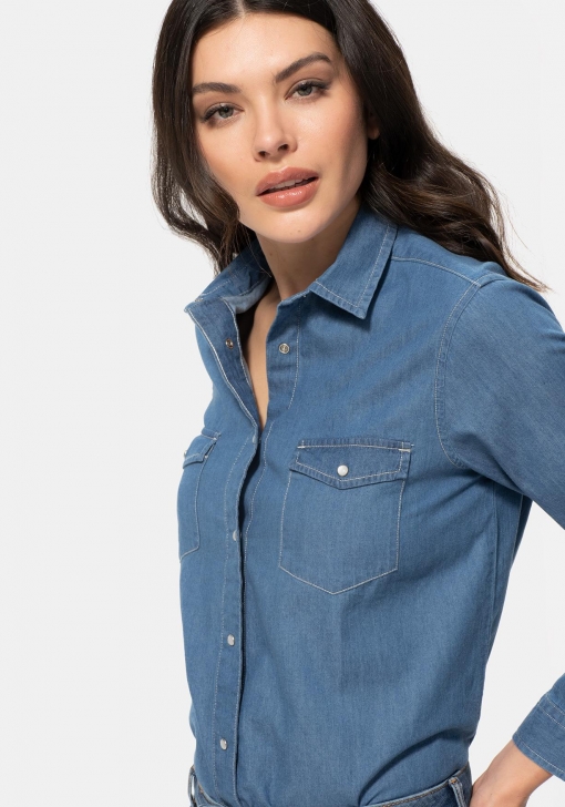 Camisa vaquera manga sostenible de Mujer TEX | Ofertas Carrefour Online