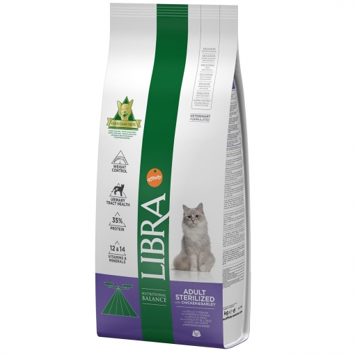 Libra Pienso para Gato Esterilizado Sabor Cereales 15kg.