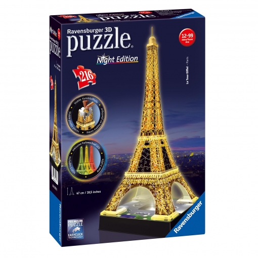 Ravensburger - Puzzle 3D Eiffel Night 44 cm | Las mejores ofertas de