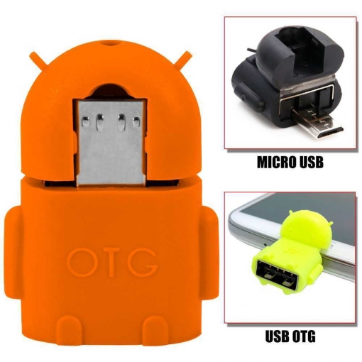 Cría Lada cuchara Adaptador Micro Usb Otg Llavero Robot Android Goma Naranja con Ofertas en  Carrefour | Las mejores ofertas de Carrefour