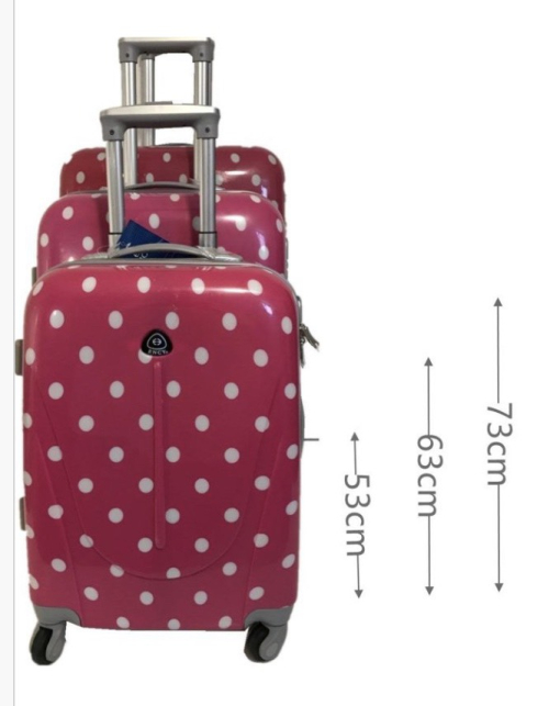 Juego De 3 Maletas Rosa Lunares con Ofertas en Carrefour | Las mejores  ofertas de Carrefour