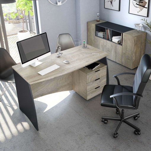 Muebles Oficina Completo Despacho Estudio Estilo Industrial Muebles + con Ofertas en Carrefour | Las mejores ofertas de Carrefour