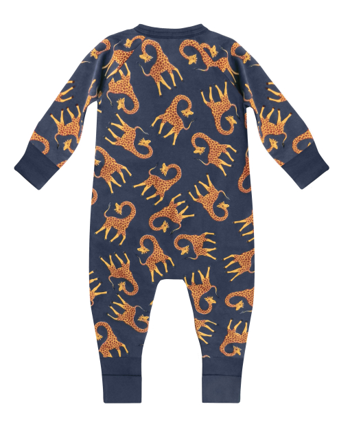 Pijama para bebé de cremallera de algodón bio vainilla estampado arco iris  Dim Baby