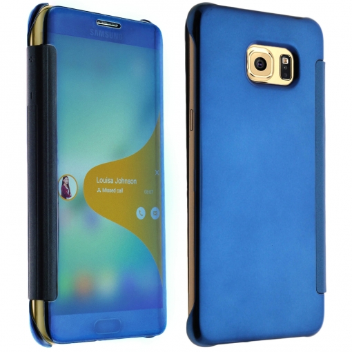 Funda Libro Efecto Espejo Samsung Galaxy S6 Edge Plus Tapa Translúcida con Ofertas en Carrefour | Las ofertas de Carrefour