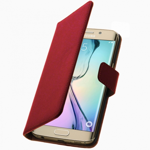 Funda Libro Billetera Samsung Galaxy S6 Edge Plus Cuero Para Galaxy – Rojo Ofertas en Carrefour Las mejores ofertas