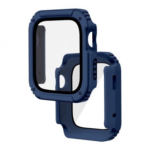 Protección Total Del Apple Watch Series 8 Y 7 De 42mm En Cristal Templado Azul