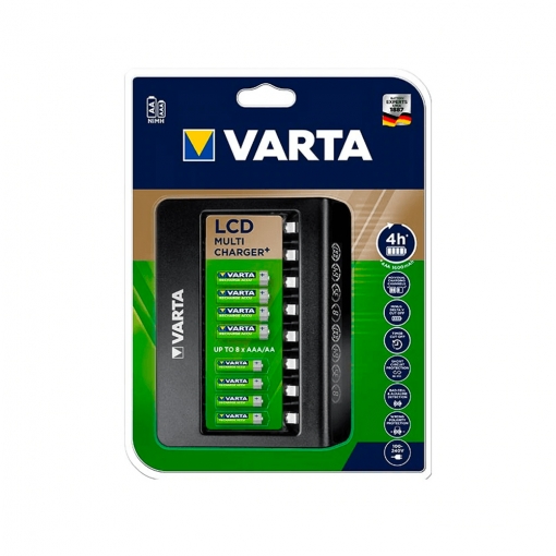 VARTA LCD Multi Charger 8 Ranuras Cargador de Pilas NiMH AA y AAA 