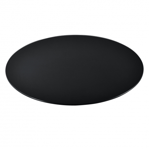 Placa de vidrio ø40cm alrededor de cristal tablero de mesa vidrio ESG placa de chimenea negro 
