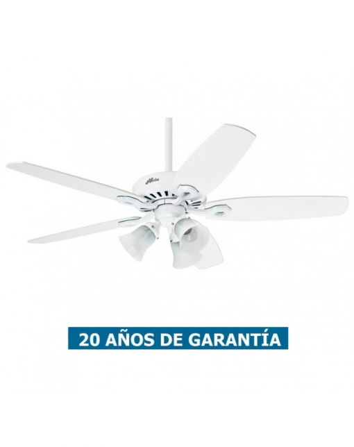 Ventilador Techo Con Luz Hunter 50560 Builder Plus 132 Blanco / Blanco con Ofertas en Carrefour | Las mejores ofertas de Carrefour