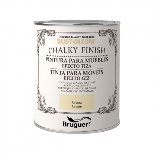 Pintura A La Tiza Bruguer Rust-oleum Chalky Finish Crema 750ml