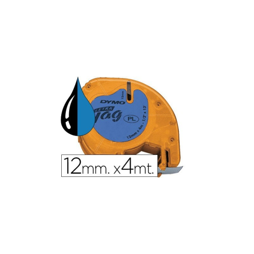 Cinta Dymo 12mmx4mt -negro/ultra Azul Para Maquina Letratag con Ofertas en  Carrefour | Las mejores ofertas de Carrefour