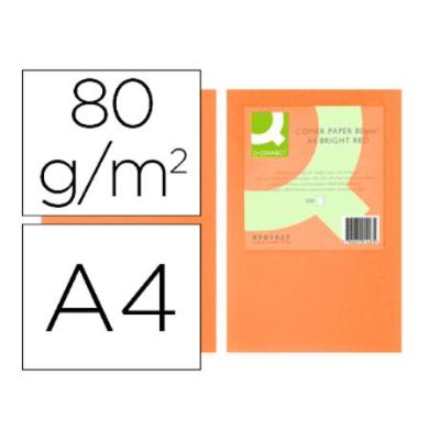 Q-Connect Papel Color Din A4 80Gr Naranja Intenso Paquete De 500 Hojas 