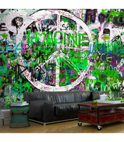 Fotomural Green Graffiti Medidas 400x280 Con Ofertas En Carrefour 