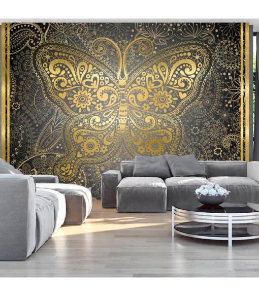 Fotomural Mariposa De Oro Medidas 400x280 Con Ofertas En 