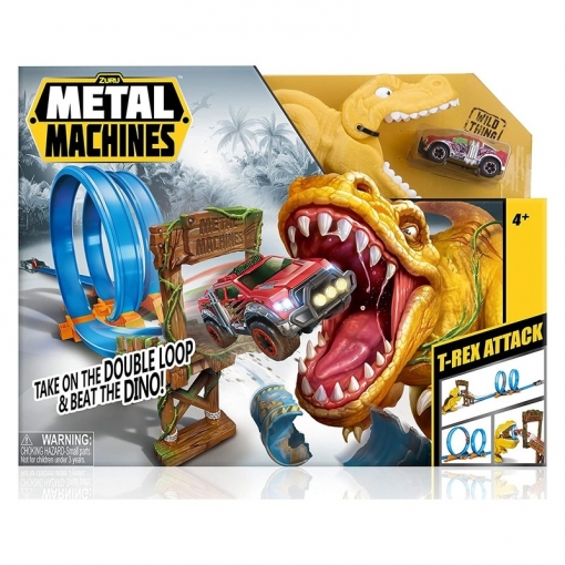 Pista Dinosaurio Ataca El T-rex Con 2 Loopings De Metal Machine con Ofertas  en Carrefour | Las mejores ofertas de Carrefour