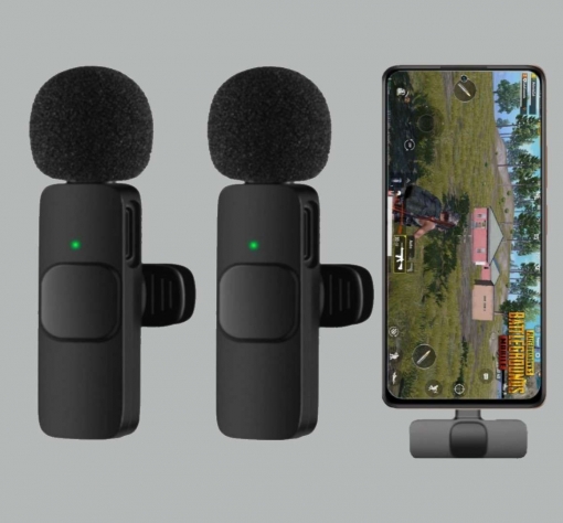 Kit 2 Microfóno Gamer Wireless Lavalier Con Reducción De Ruido Y Baja Latencia Para Motorola