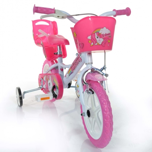 Bicicleta De Niños Unicorn Rosa 12" Dino Bikes