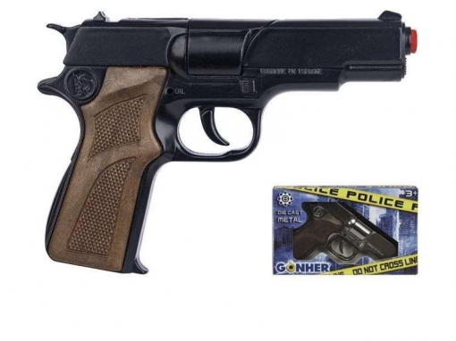 Gonher-gon01256 Pistola Policia 8 Tiros, Multicolor, 0 (multimarca A1100517) (125/7)
